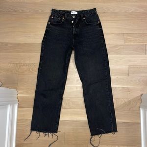 Zara high waisted ash black jeans. Size 4.